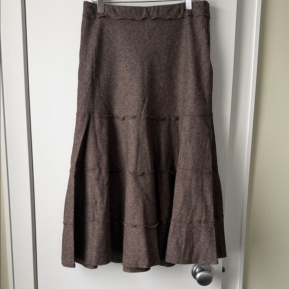 Luisa Cerano Chic Brown A-Line Women's flare wool blend  Skirt size 6 - Picture 4 of 14